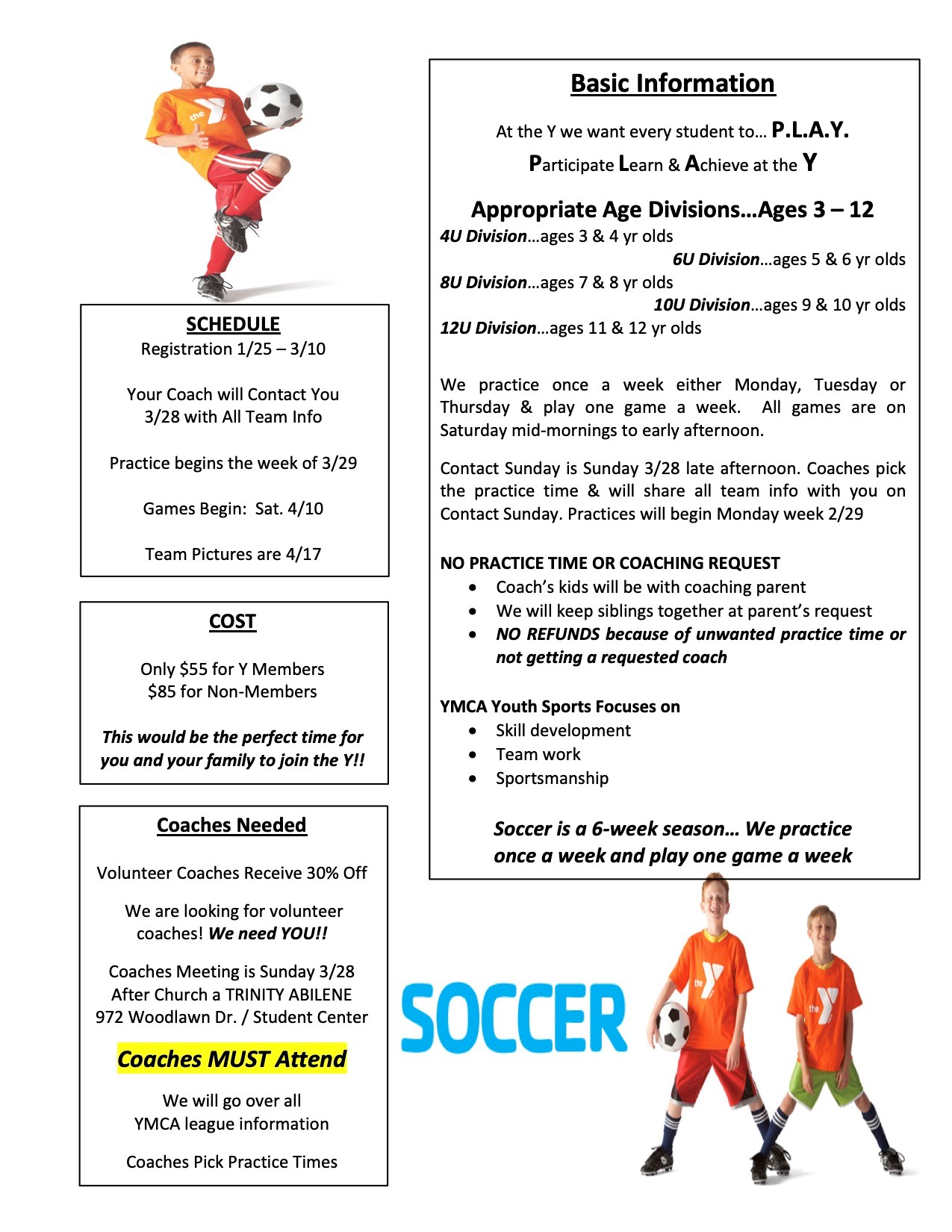Youth Soccer YMCA of Abilene